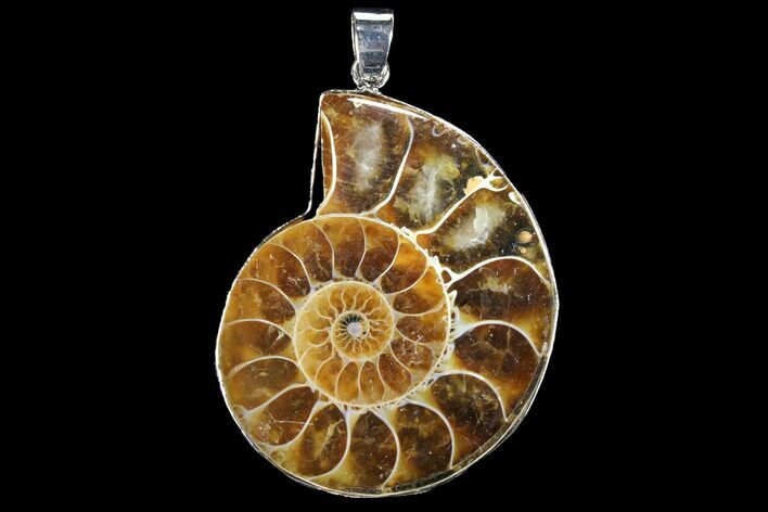 Fossil Ammonite Pendant - Million Years Old #112467